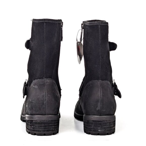 Blondo Women Vali Waterproof Black Leather Moto Biker Ankle Boots size 10 - Picture 4 of 9